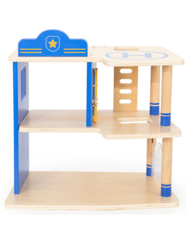 VIGA Drewniany 3 Piętrowy Posterunek Policyjny Zestaw