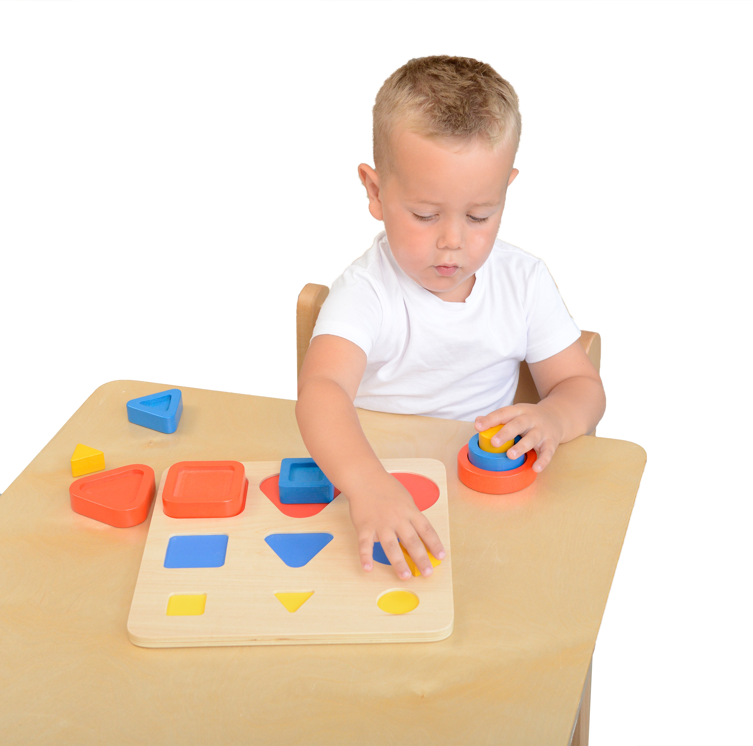Sorter kształtów klocki geometryczne montessori