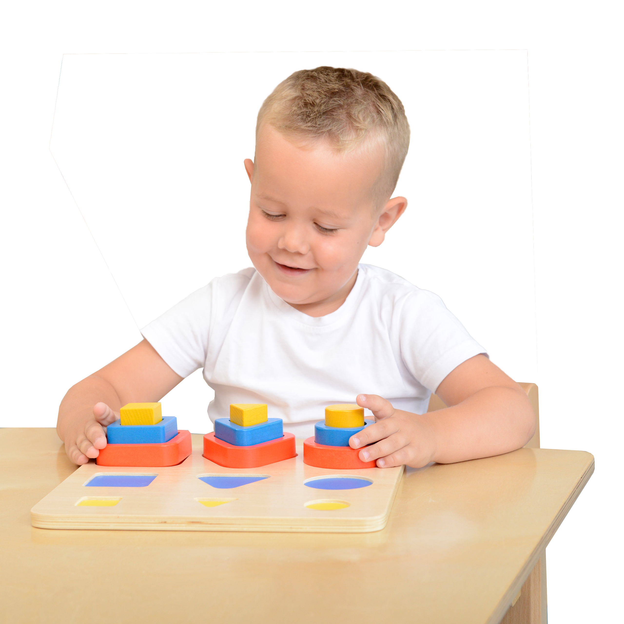 Sorter kształtów klocki geometryczne montessori