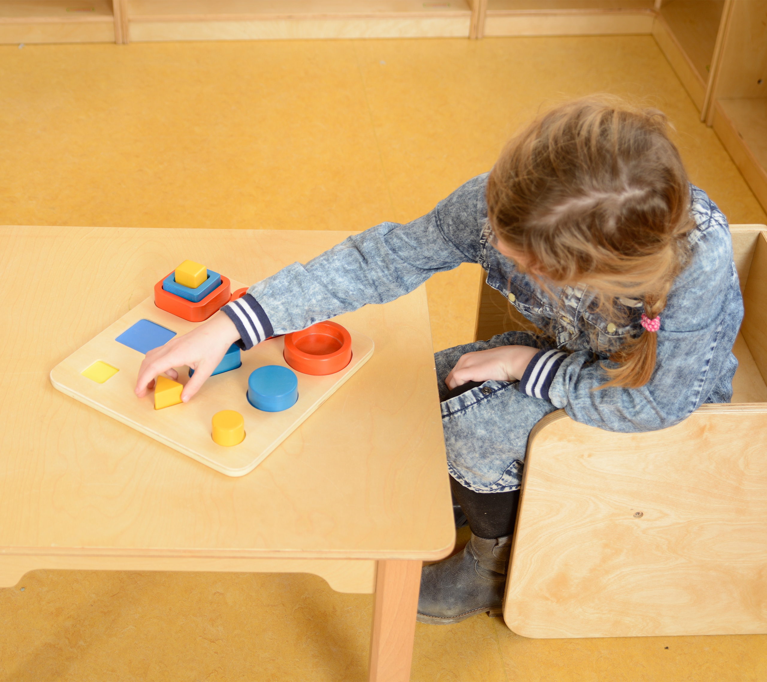Sorter kształtów klocki geometryczne montessori