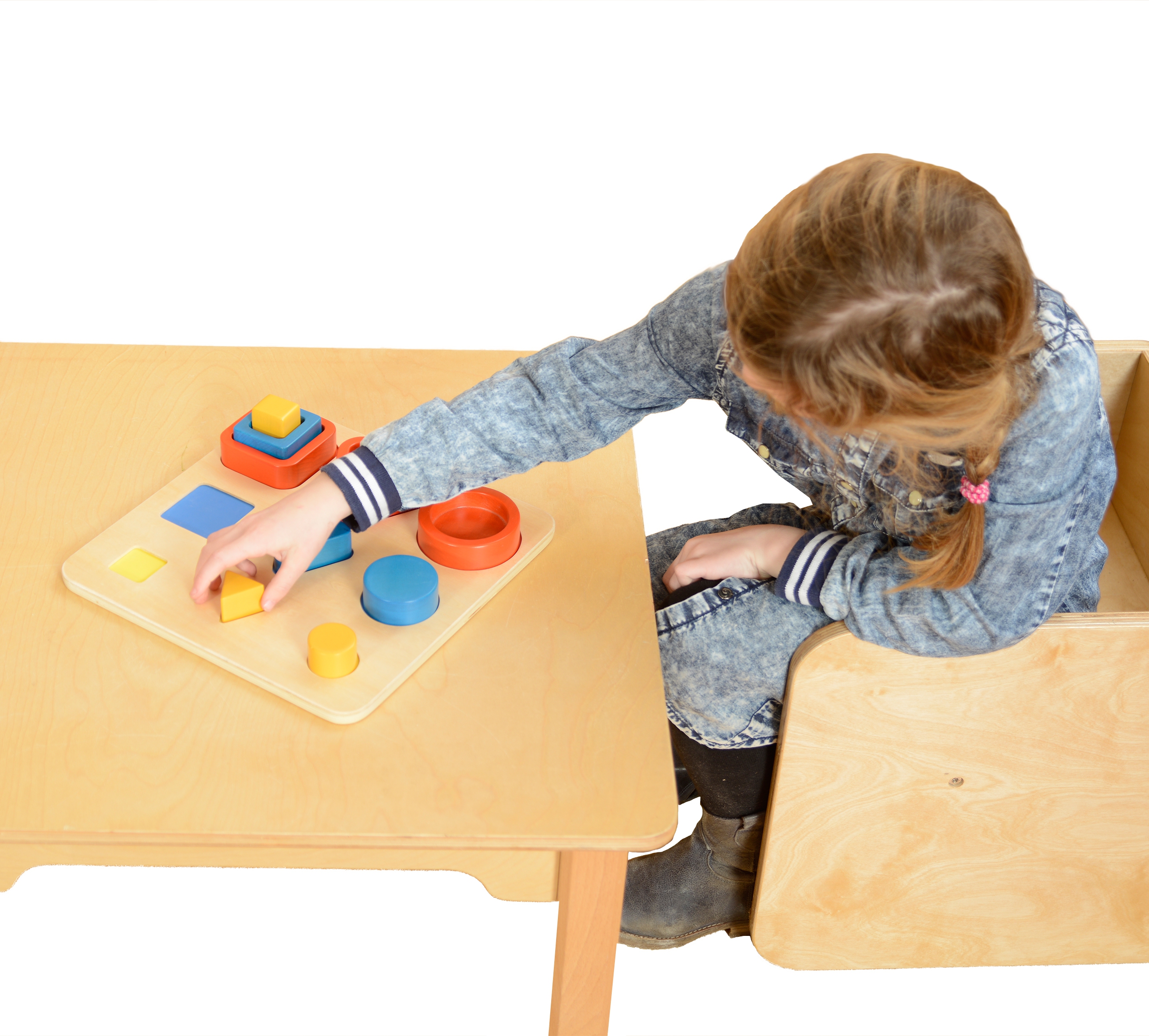 Sorter kształtów klocki geometryczne montessori