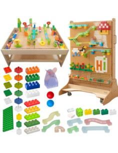 MASTERKIDZ Zestaw Klocków Konstrukcyjnych Tor Kulkowy STEM 359 el.