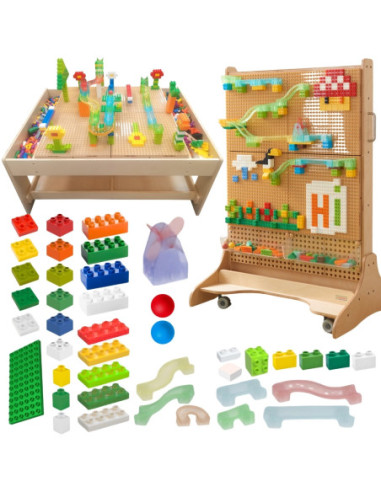 MASTERKIDZ Zestaw Klocków Konstrukcyjnych Tor Kulkowy STEM 359 el.