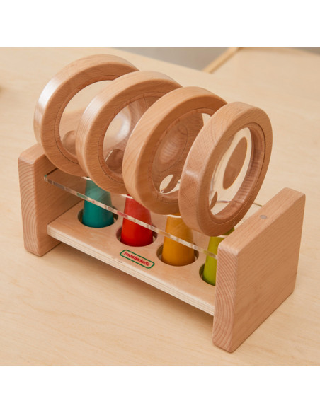 Zestaw Drewnianych Lup z Pojemnikiem