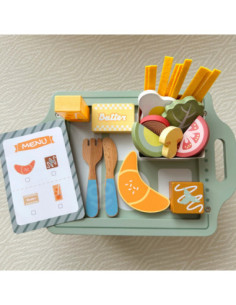 WOOPIE GREEN Zestaw Śniadaniowy z Tacą i Akcesoriami Serwis Pastelowy 2