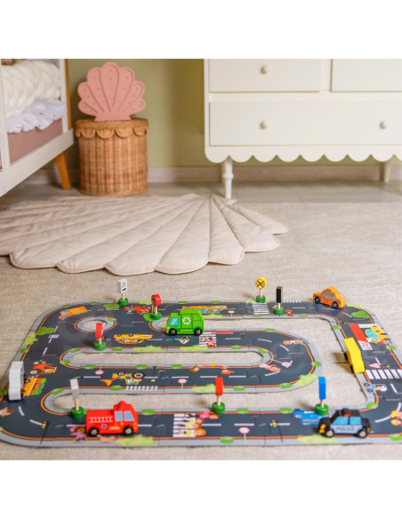 WOOPIE GREEN Droga Puzzle dla Dzieci Autostrada Makieta 21 el. Certyfikat FSC