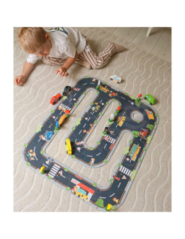 WOOPIE GREEN Droga Puzzle dla Dzieci Autostrada Makieta 21 el. Certyfikat FSC