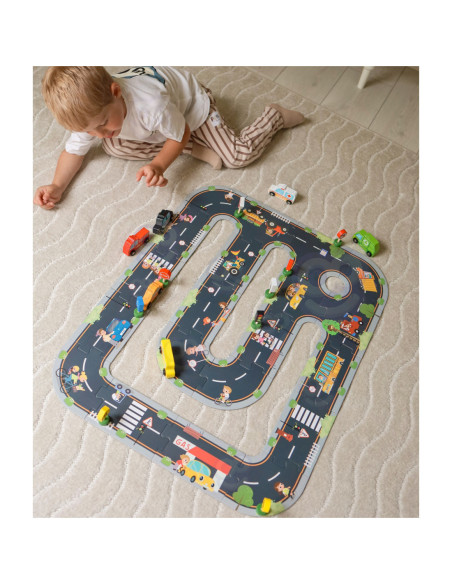WOOPIE GREEN Droga Puzzle dla Dzieci Autostrada Makieta 21 el. Certyfikat FSC