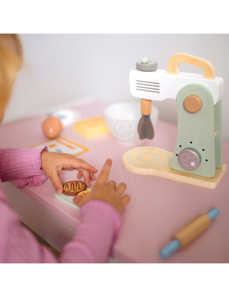 WOOPIE GREEN Drewniany Mikser Kuchenny Blender z Akcesoriami 11 el.