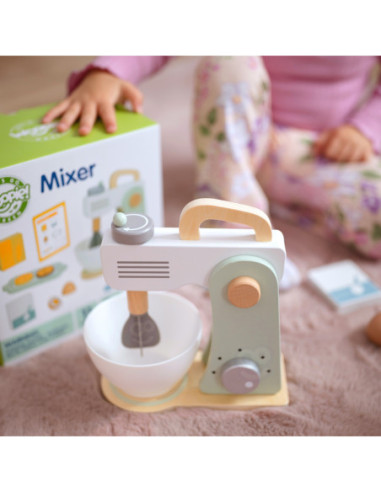 WOOPIE GREEN Drewniany Mikser Kuchenny Blender z Akcesoriami 11 el.