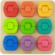 Kolorowe Klocki Dzielone Sorter Kształtów Kolorów Masterkidz