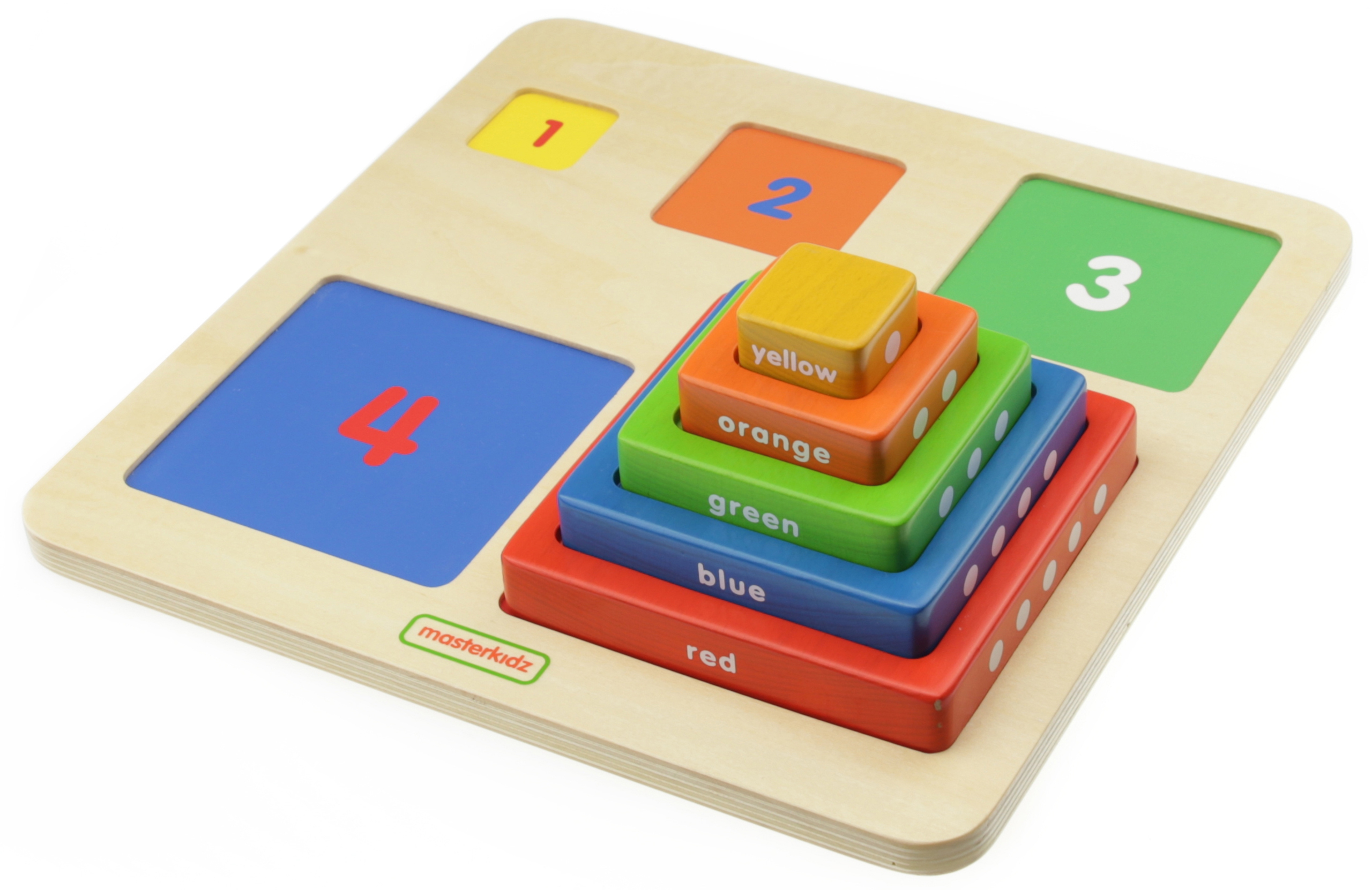 Piramidka drewniana edukacyjna liczenie kolory montessori