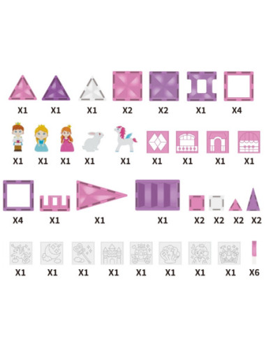 WOOPIE Magnetyczny Zestaw Konstrukcyjny Zbuduj Zamek