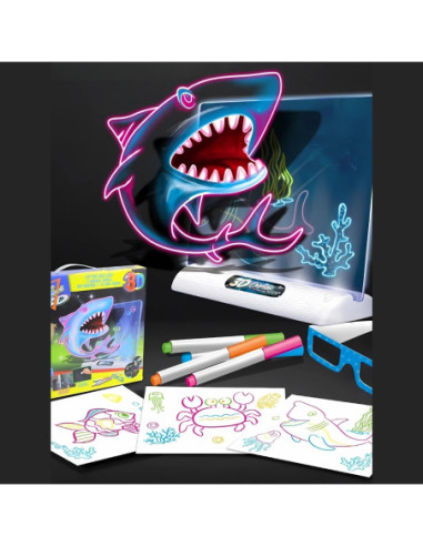 WOOPIE Magnetyczna Tablica 3D Podświetlenie LED do Rysowania