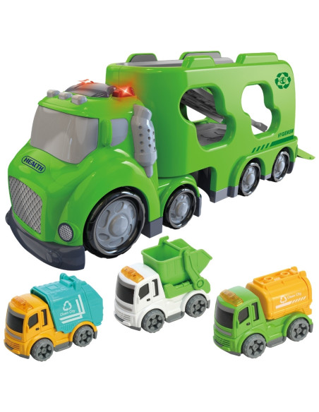 WOOPIE Zielona Laweta CITY TRUCK Efekty Dźwiękowe i Świetlne