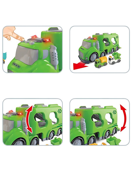WOOPIE Zielona Laweta CITY TRUCK Efekty Dźwiękowe i Świetlne