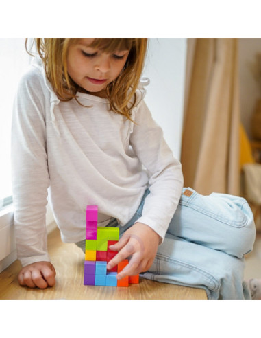 WOOPIE Układanka Kostka Tetris Z Zestawem Kart