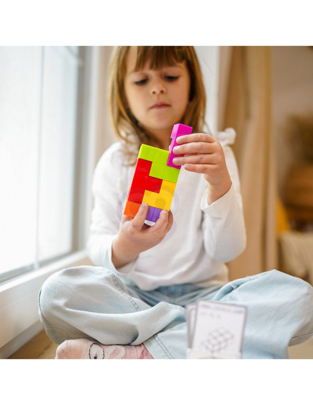 WOOPIE Układanka Kostka Tetris Z Zestawem Kart