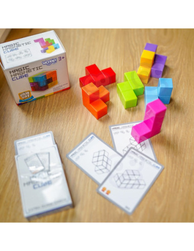 WOOPIE Układanka Kostka Tetris Z Zestawem Kart