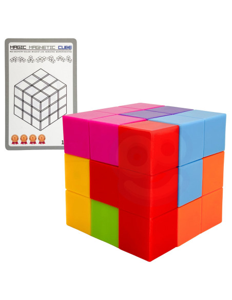 WOOPIE Układanka Kostka Tetris Z Zestawem Kart