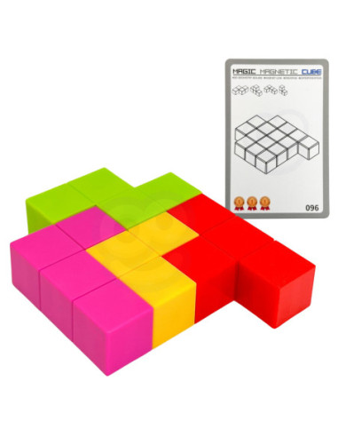 WOOPIE Układanka Kostka Tetris Z Zestawem Kart