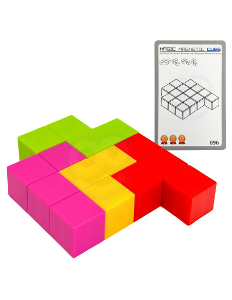 WOOPIE Układanka Kostka Tetris Z Zestawem Kart