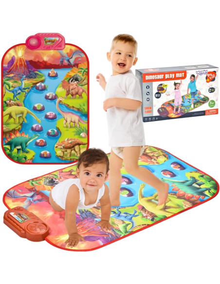 WOOPIE Duża Mata Muzyczna Pianino XL Dinozaury Interaktywna