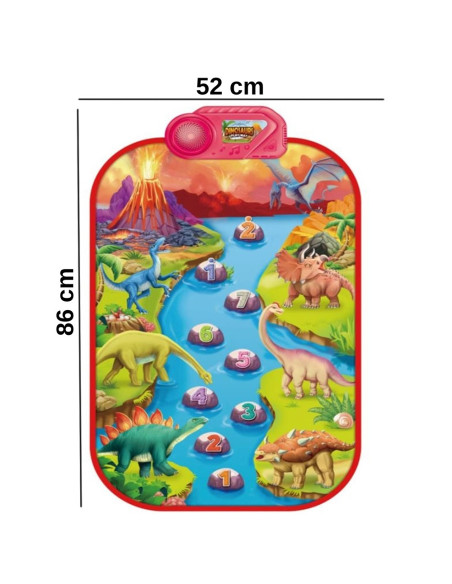 WOOPIE Duża Mata Muzyczna Pianino XL Dinozaury Interaktywna