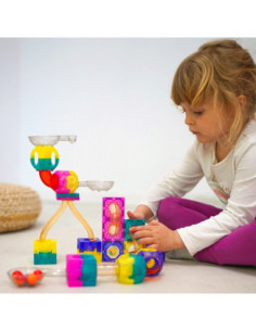 WOOPIE Klocki Magnetyczne Tor Kulkowy 89 el. 2