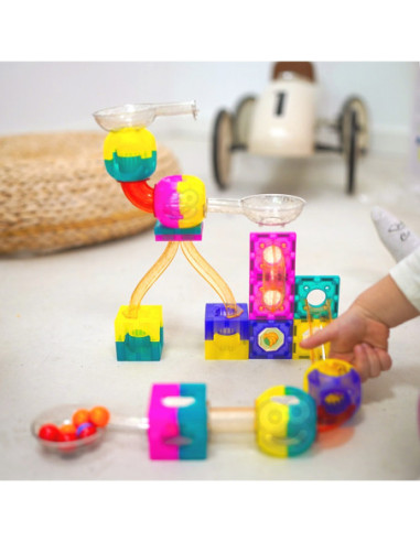 WOOPIE Klocki Magnetyczne Tor Kulkowy 89 el.