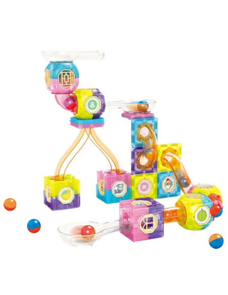 WOOPIE Klocki Magnetyczne Tor Kulkowy 89 el.