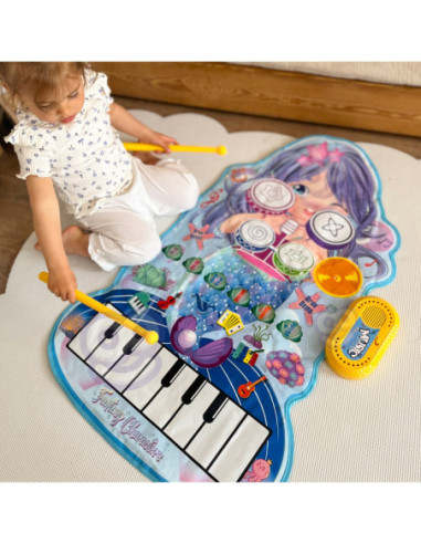 WOOPIE Mata Muzyczna Syrenka 2w1 Perkusja Interaktywna