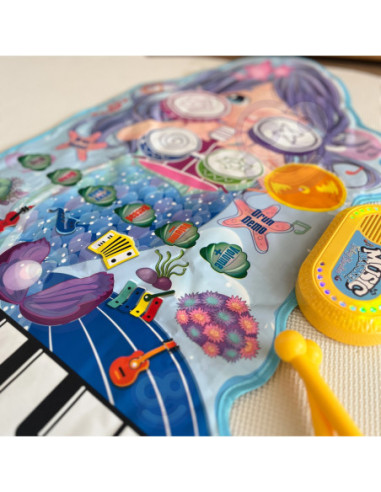 WOOPIE Mata Muzyczna Syrenka 2w1 Perkusja Interaktywna