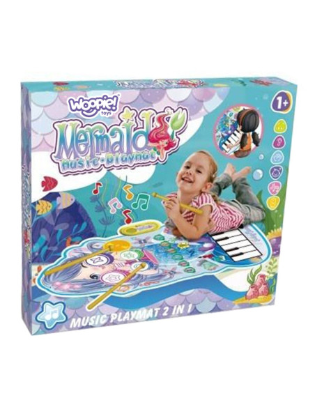 WOOPIE Mata Muzyczna Syrenka 2w1 Perkusja Interaktywna