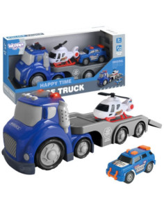 WOOPIE Niebieska Laweta CITY TRUCK Efekty Dźwiękowe i Świetlne
