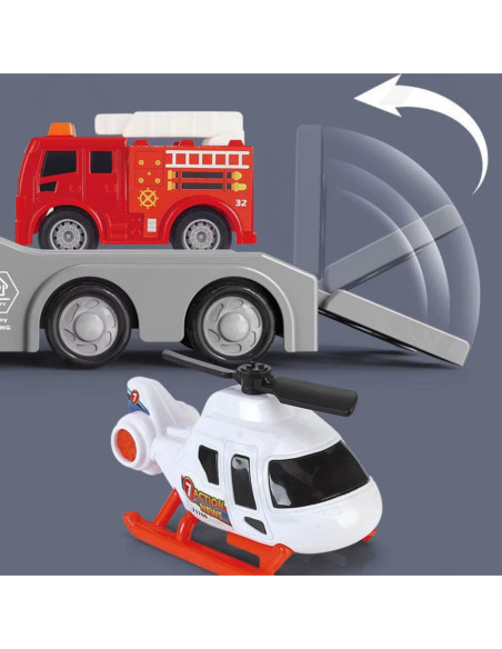 WOOPIE Czerwona Laweta CITY TRUCK Efekty Dźwiękowe i Świetlne