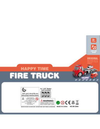 WOOPIE Czerwona Laweta CITY TRUCK Efekty Dźwiękowe i Świetlne