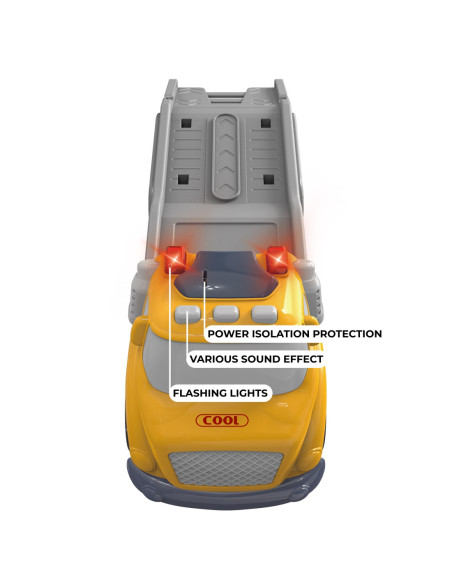WOOPIE Żółta Laweta CITY TRUCK Efekty Dźwiękowe i Świetlne