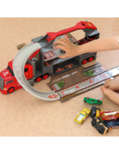 Zestaw Ciężarówka Laweta Garaż Tor Wyścigowy 2