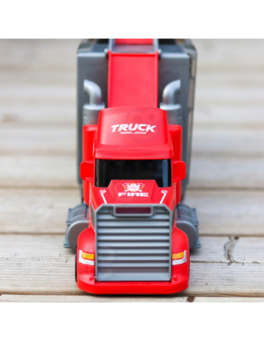 Zestaw Ciężarówka Laweta Garaż Tor Wyścigowy