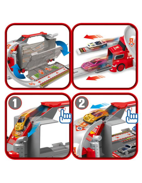Zestaw Ciężarówka Laweta Garaż Tor Wyścigowy