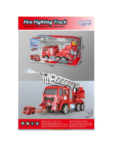 WOOPIE Wóz Strażacki z Wyrzutnią i Ruchomą Drabiną