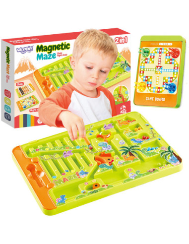 WOOPIE Magnetyczny Labirynt 2w1 Gra Chińczyk