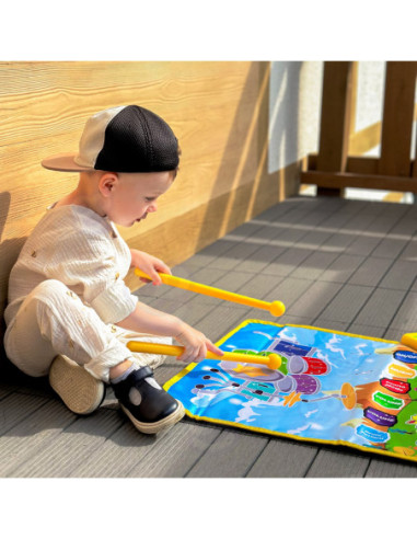 WOOPIE Mata Muzyczna Zwierzątka Interaktywne Pianino I Perkusja 2w1