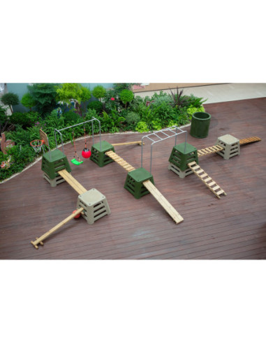 CLASSIC WORLD EDU Tor Przeszkód XXL Plac Zabaw Multi-Sprawnościowy