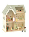CLASSIC WORLD Wielki Drewniany Domek dla Lalek z mebelkami