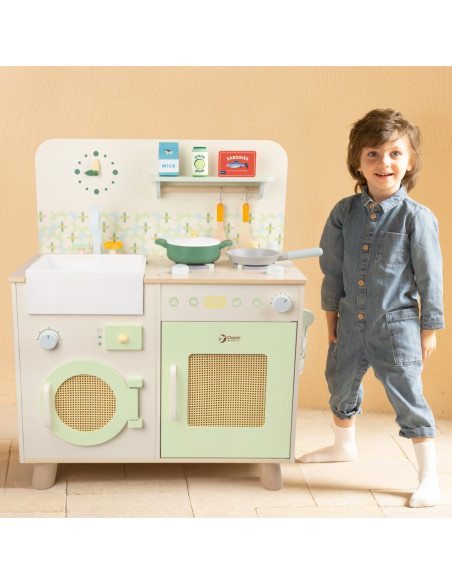 CLASSIC WORLD Drewniana Kuchnia z Pralką