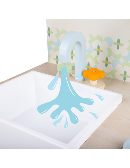 CLASSIC WORLD Drewniana Kuchnia z Pralką