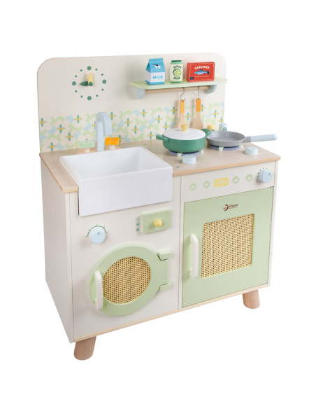 CLASSIC WORLD Drewniana Kuchnia z Pralką