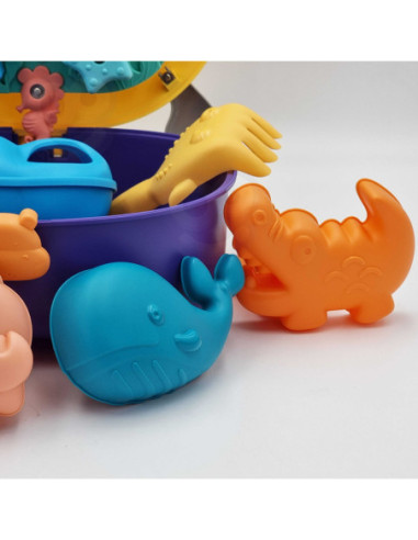 WOOPIE Zestaw do Piasku 3w1 Walizka Piesek + Zabawka Wodna